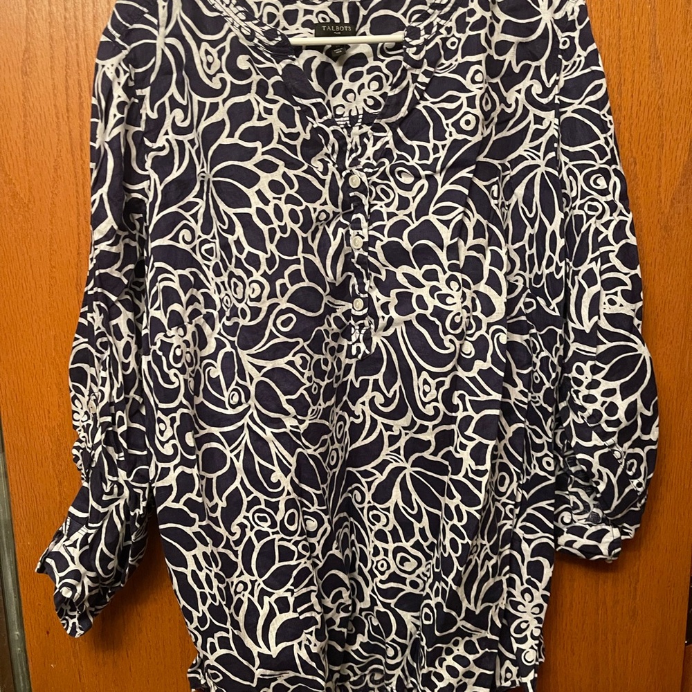 Talbots linen blouse